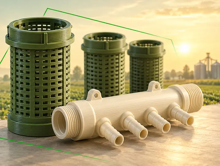Filter inserts and irrigation manifolds