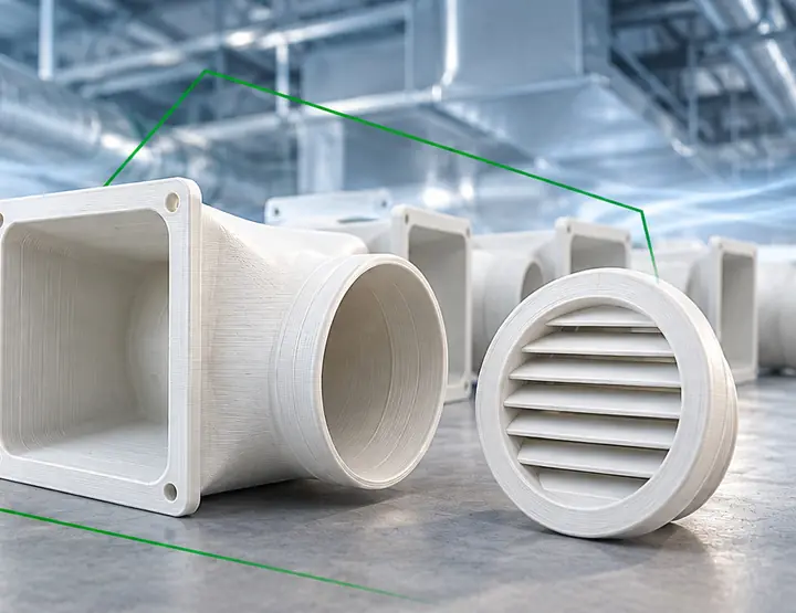 Duct adapters and vent grilles